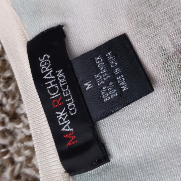 INCREDIBLE Y2K Mark Richards Asian Inspired Print Silk Blend Top, Size M - Picture 3 of 8